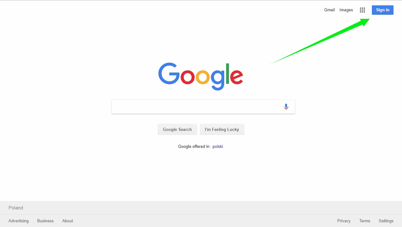 Google search website main page