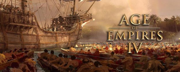 Age of Empires promotional image, Massive ship on a sea in the middle of small boats